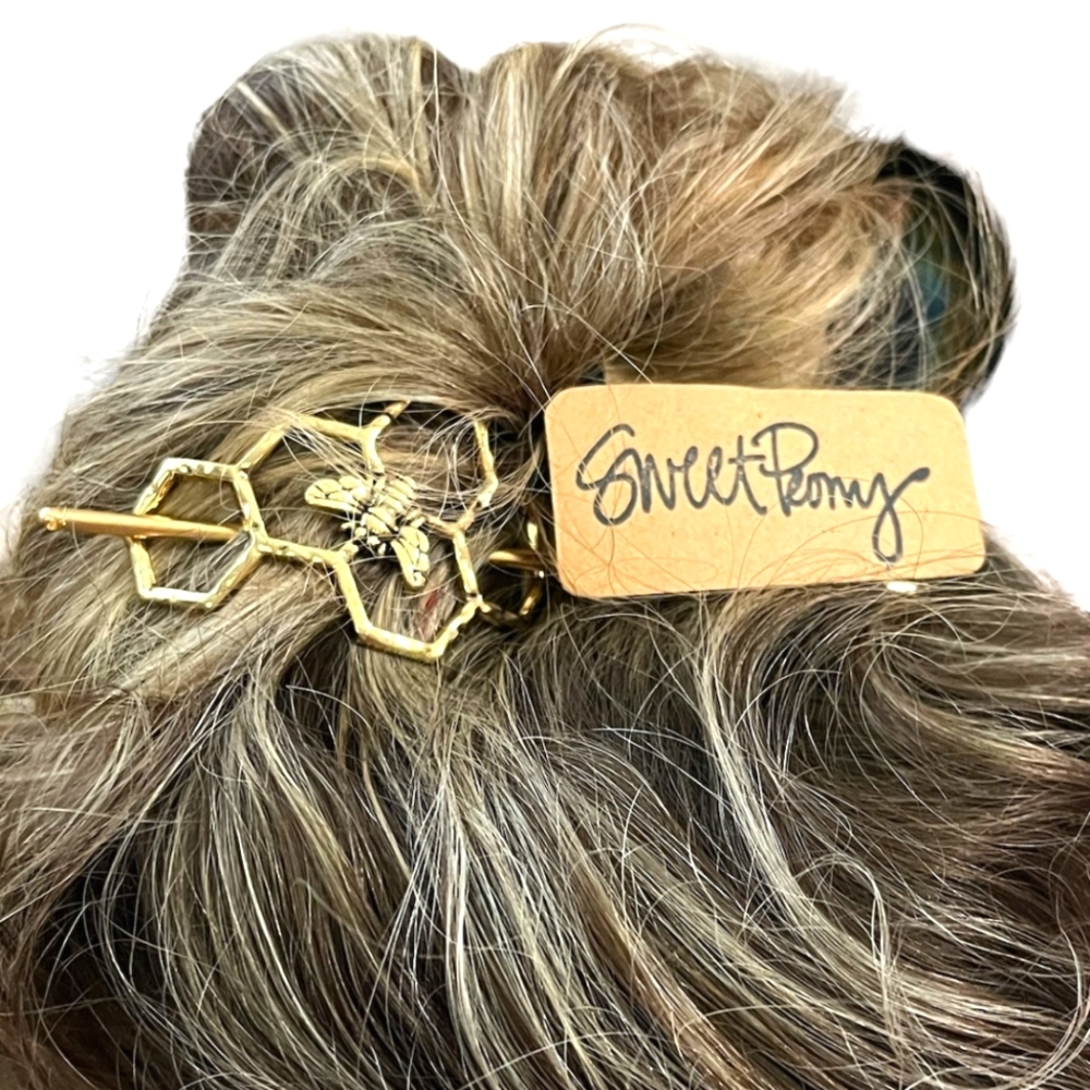 Gold Honey Bee Hair/Bun Stick